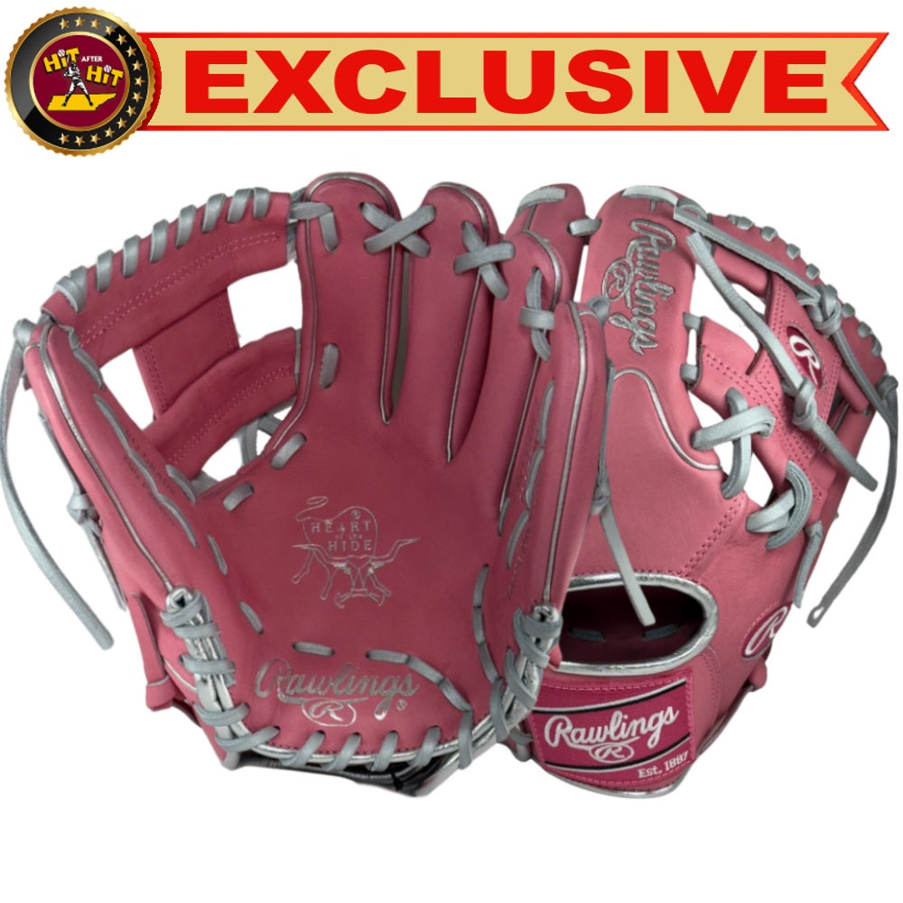 Rawlings Custom Heart of the Hide Pink 11.5" Baseball Glove: PRO204W-2