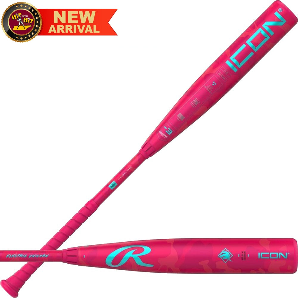 Rawlings 2025 Icon Electric Unicorn BBCOR Baseball Bat: RBB5IPK3