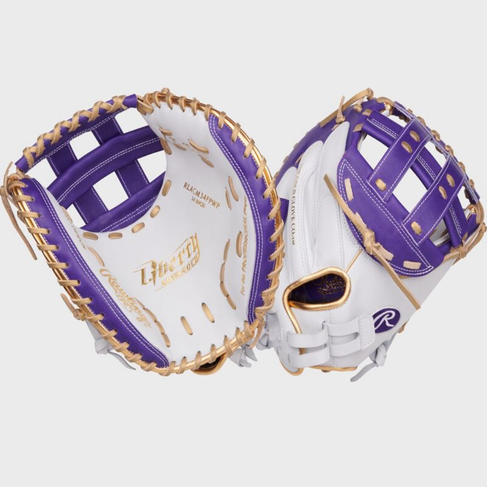 Rawlings 2025 Liberty Advanced Color Series 34" Fastpitch Catcher's Mitt: RLACM34FPWPUG