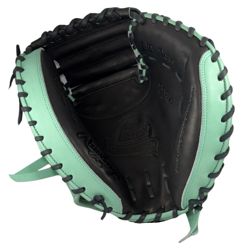 Rawlings Custom 33" PROSCM33-23 Pro Preferred Catchers Mitt: Mint/Black