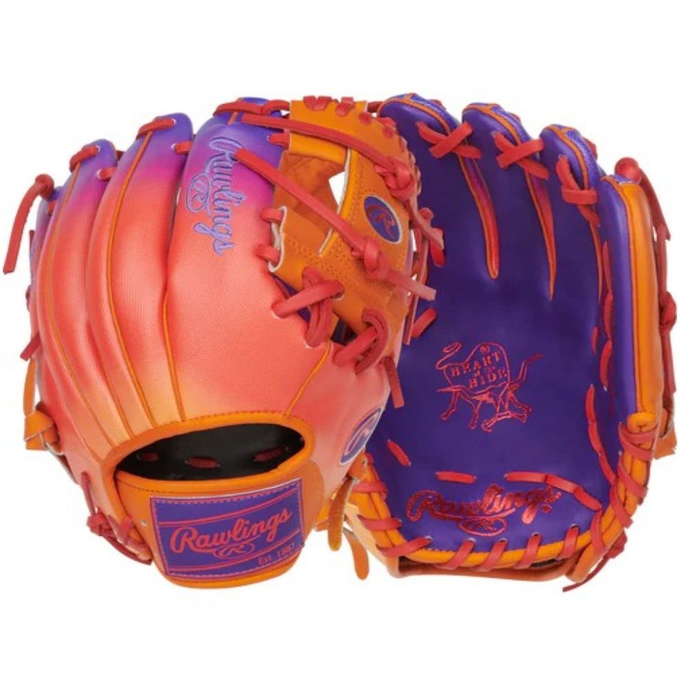 Rawlings Heart of the Hide グローブ 赤黒水色 Heart of the Hide Hyper Shell Infield/Pitcher's Glove | Rawlings