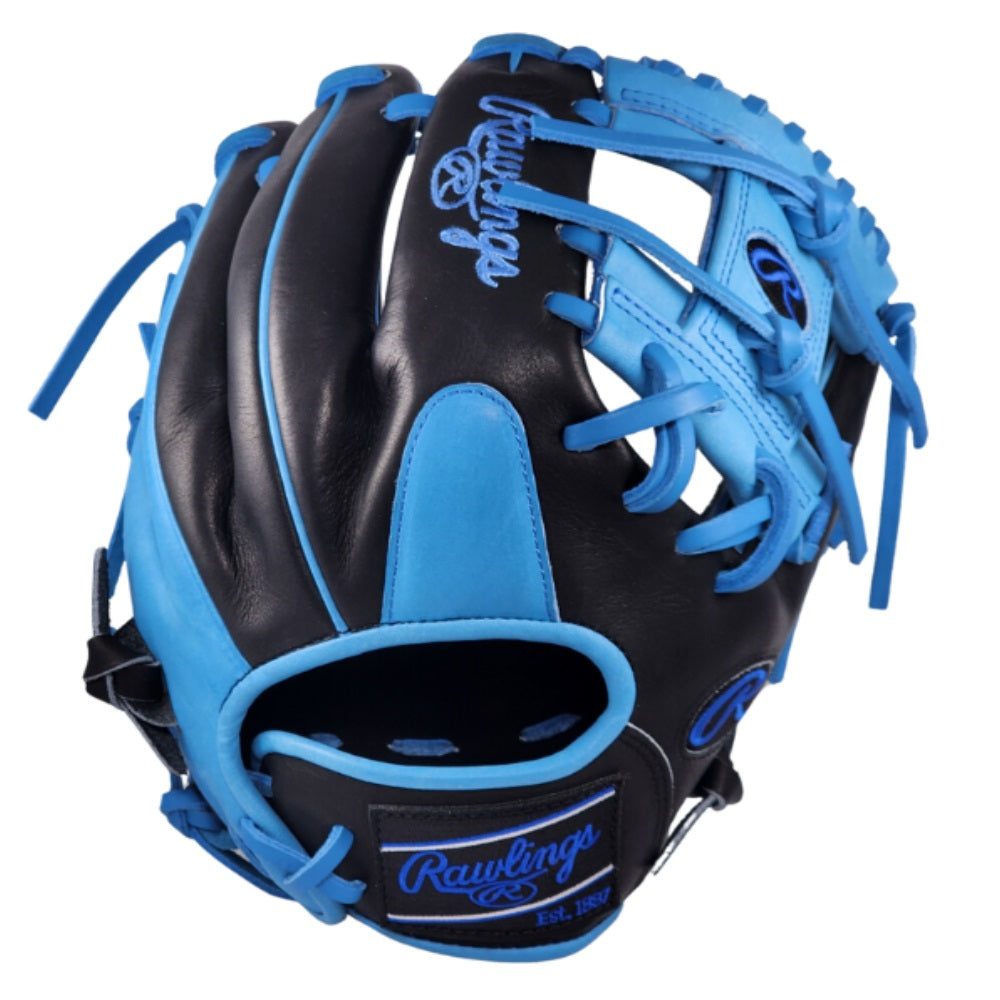 Rawlings Custom PRO204U-2 11.5" Infielders Glove - Black/Colombia Blue