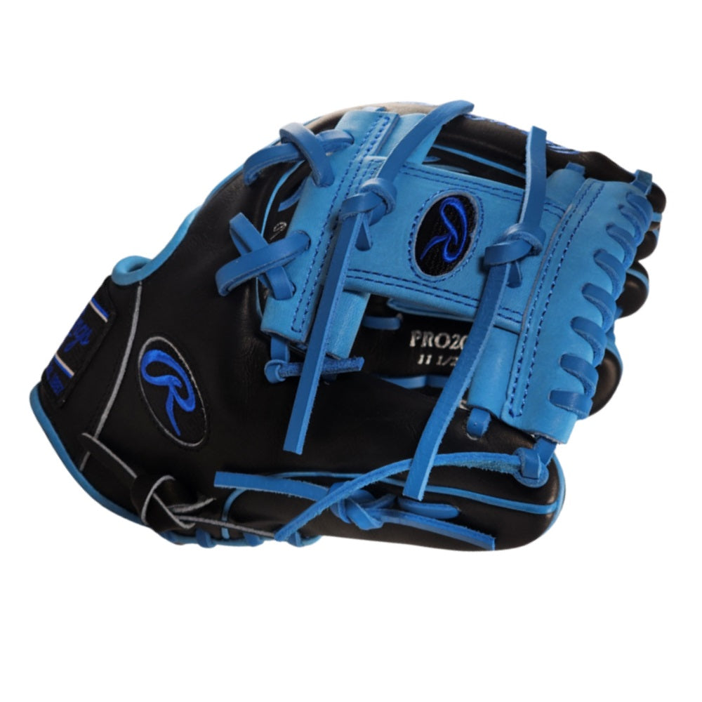 Rawlings Custom PRO204U-2 11.5" Infielders Glove - Black/Colombia Blue