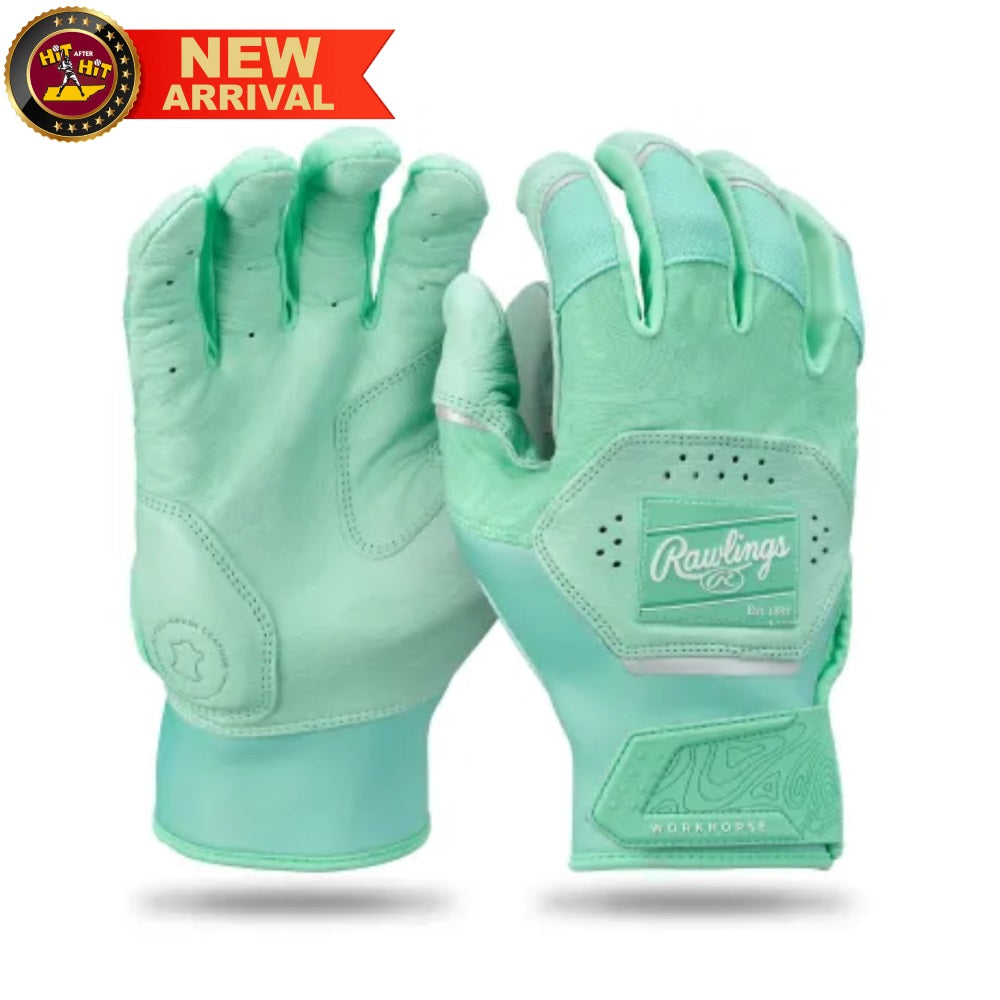 Rawlings Mint Green Adult Workhorse Batting Gloves: WH25BG-MTMT