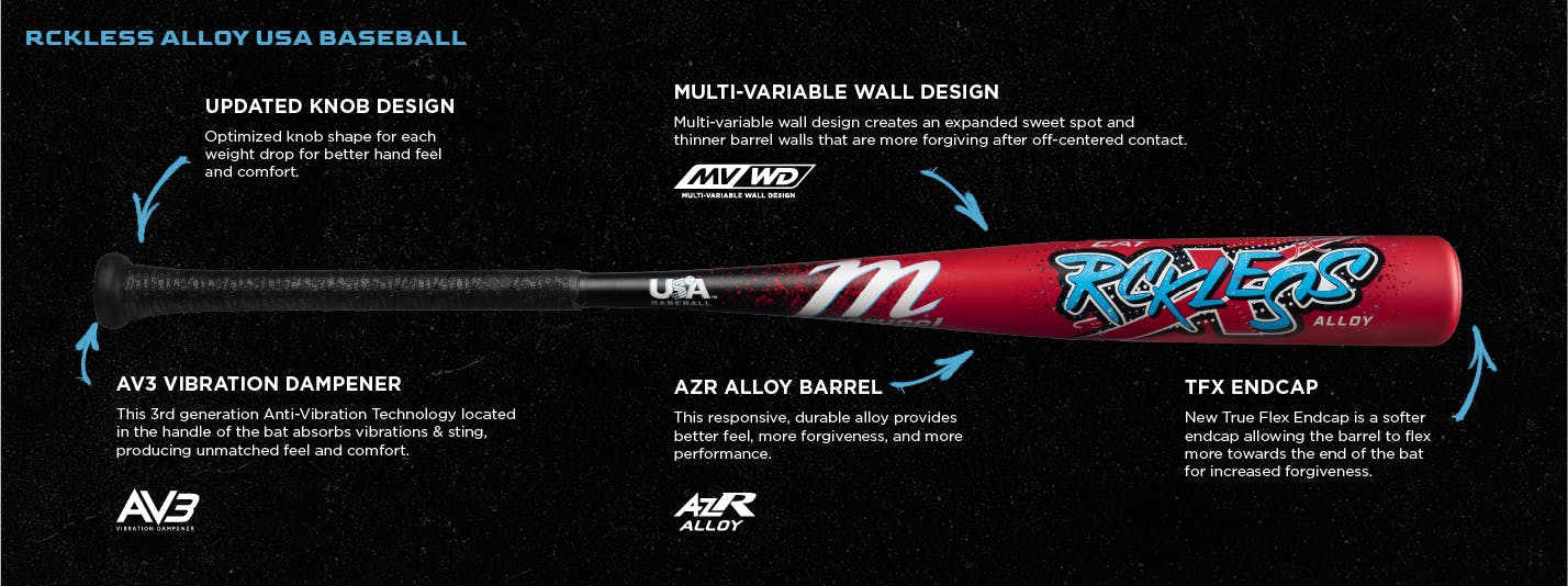 2026 Marucci (-11) CATX RCKLESS USA Baseball Bat: MSBCR11USA