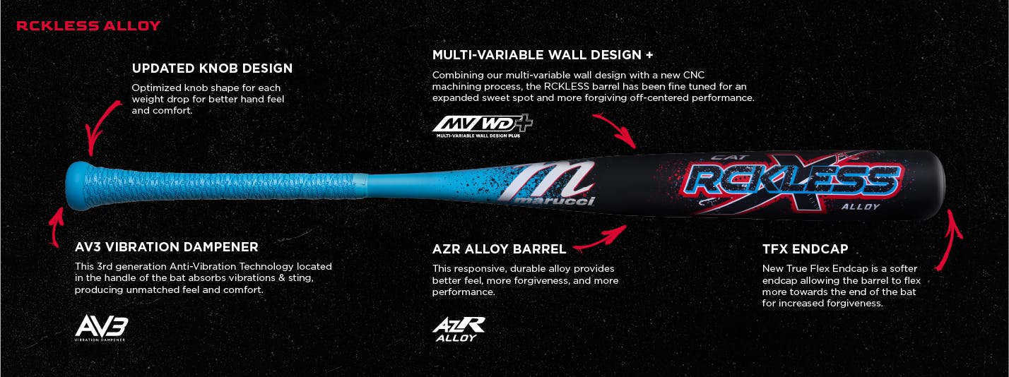 Marucci CATX (-8) RCKLESS USSSA Baseball Bat: MSBCR8