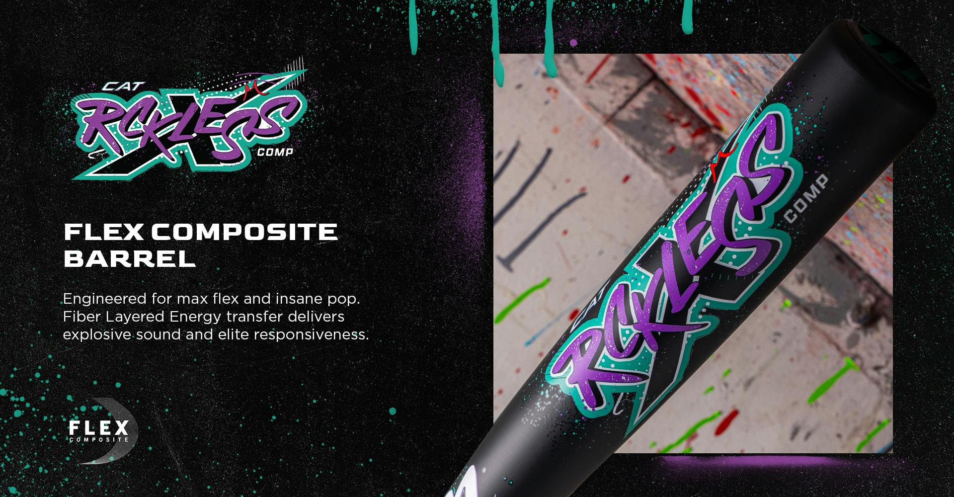Marucci CATX (-8) RCKLESS Composite USSSA Baseball Bat: MSBCRC8