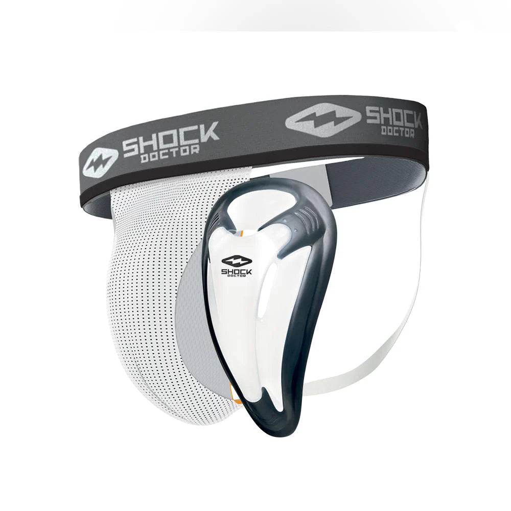 Shock Doctor Supporter with Bio-Flex Cup: White