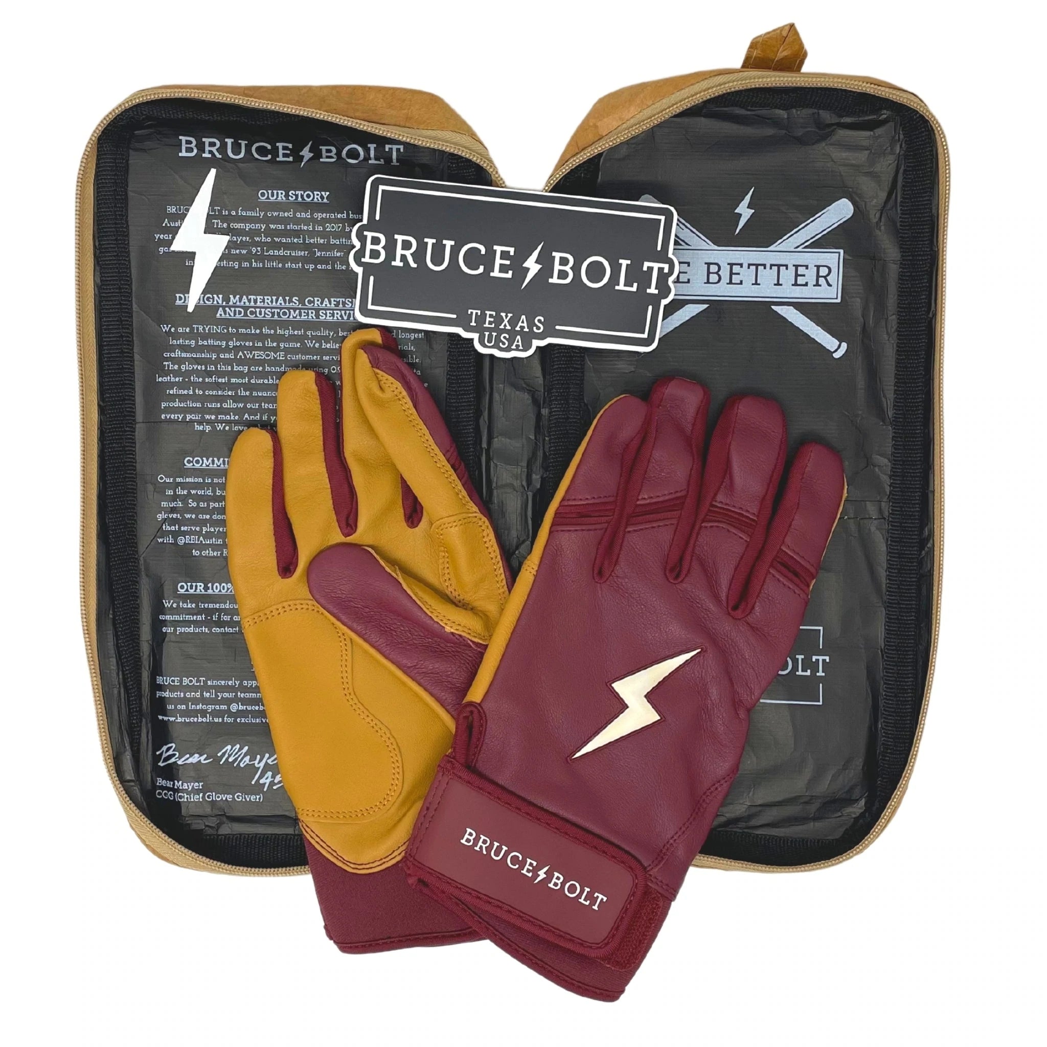 BRUCE BOLT Original Series Short Cuff Batting Gloves BRUCE BOLT Original Series Short Cuff Batting Gloves