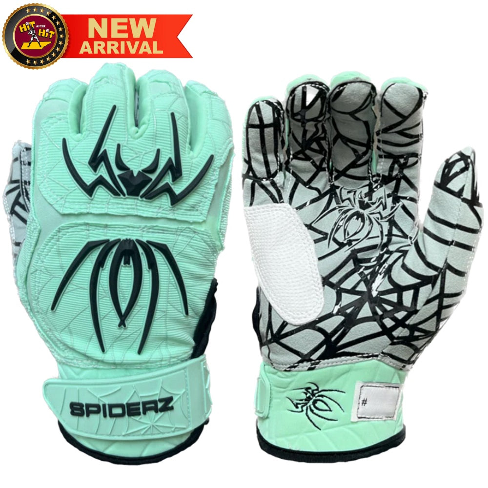 Spiderz HYBRID Batting Gloves: Mint/Black