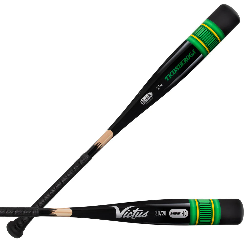 Victus Vibe Black Pencil -10 USSSA Baseball Bat: VSBVIBPB10