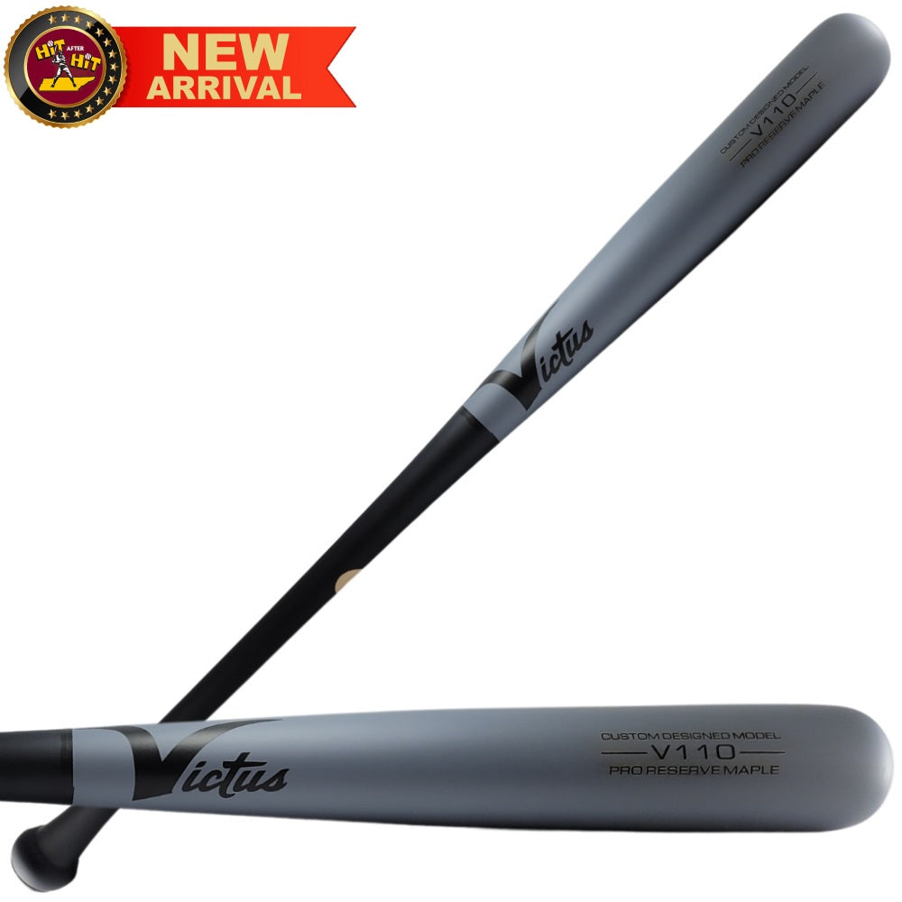 Victus Custom V110 Pro Reserve Wood Bat: Gray and Black