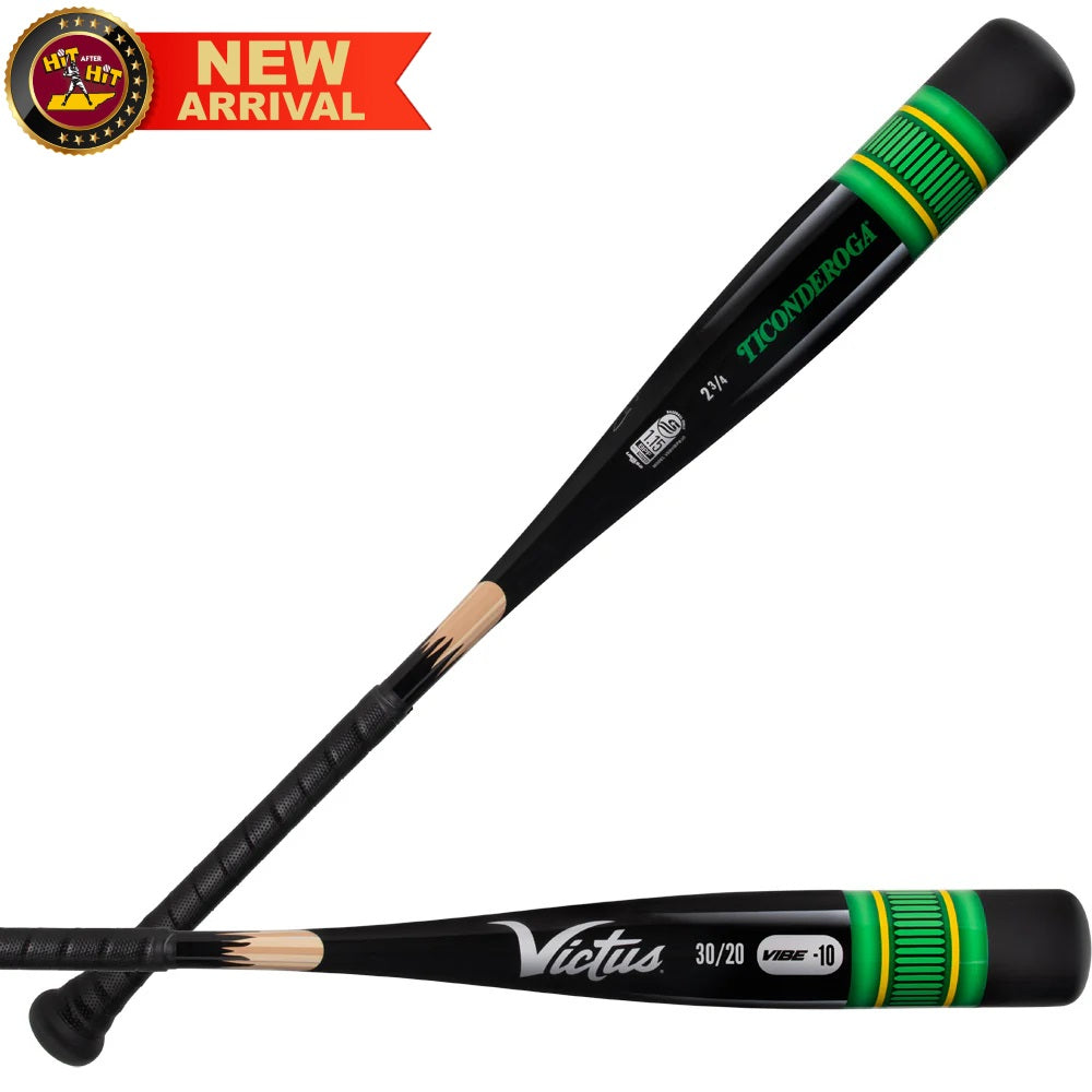 Victus Vibe Black Pencil -10 USSSA Baseball Bat: VSBVIBPB10