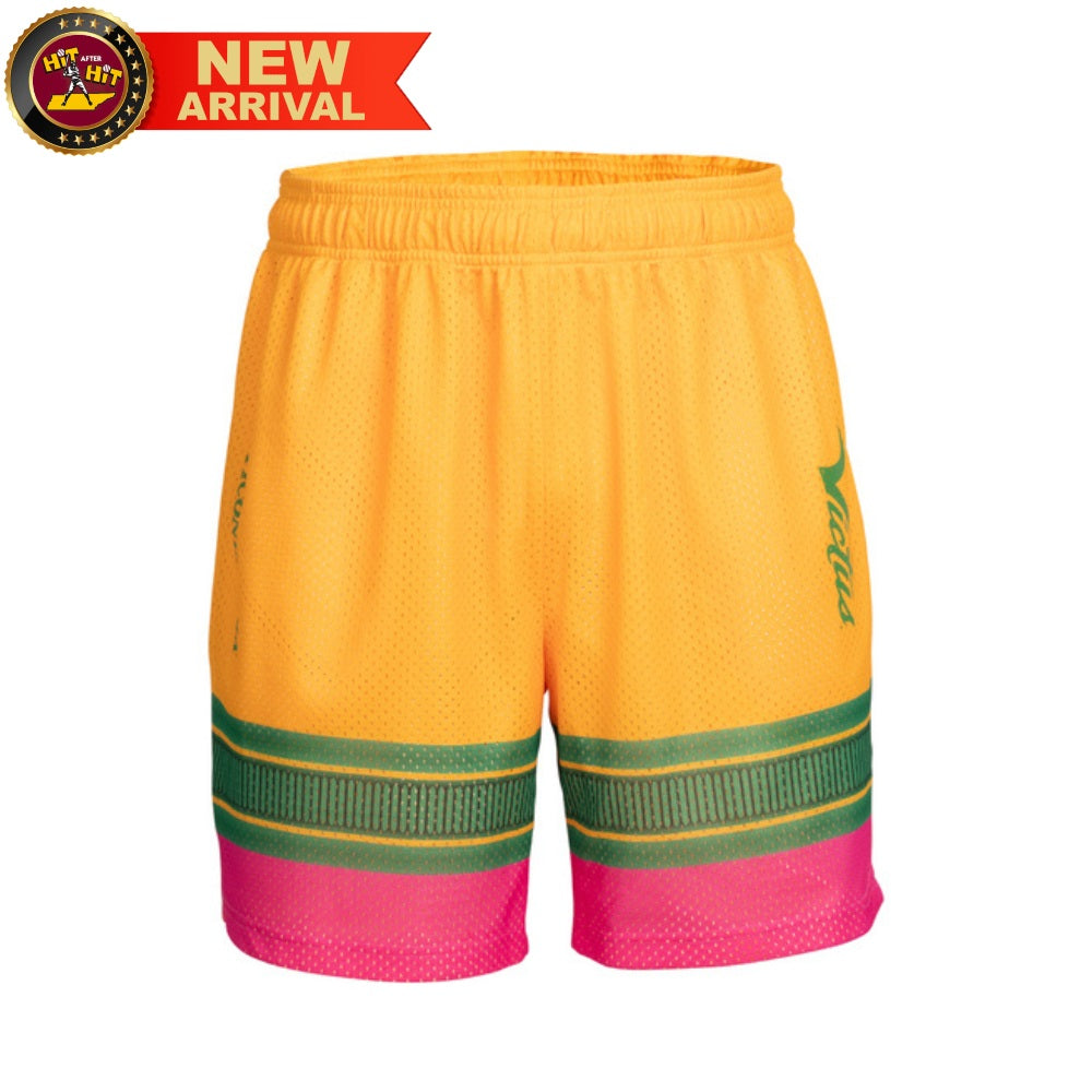 Victus Adult Yellow Pencil Mesh Shorts: VASMESH-YP