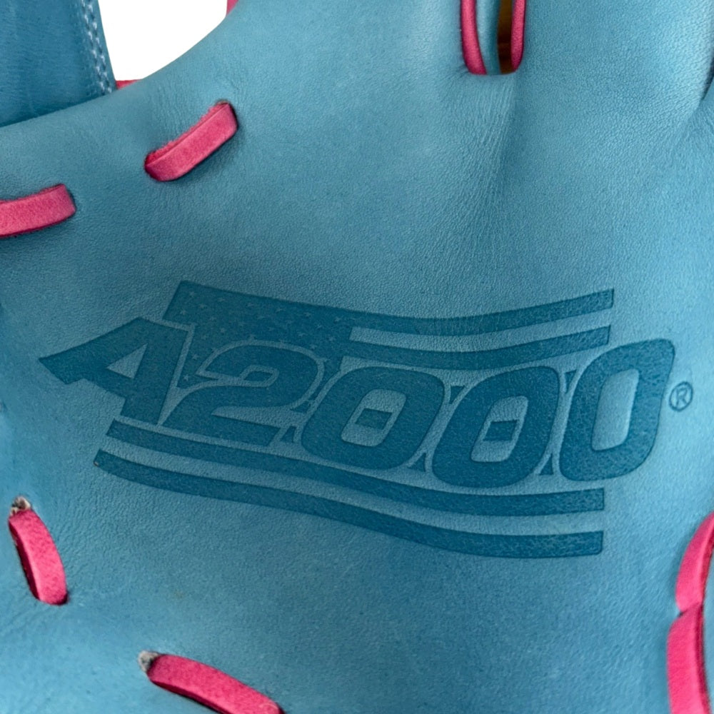Wilson Custom A2000® 1785 Columbia Blue and Pink  11.75” Infield Baseball Glove