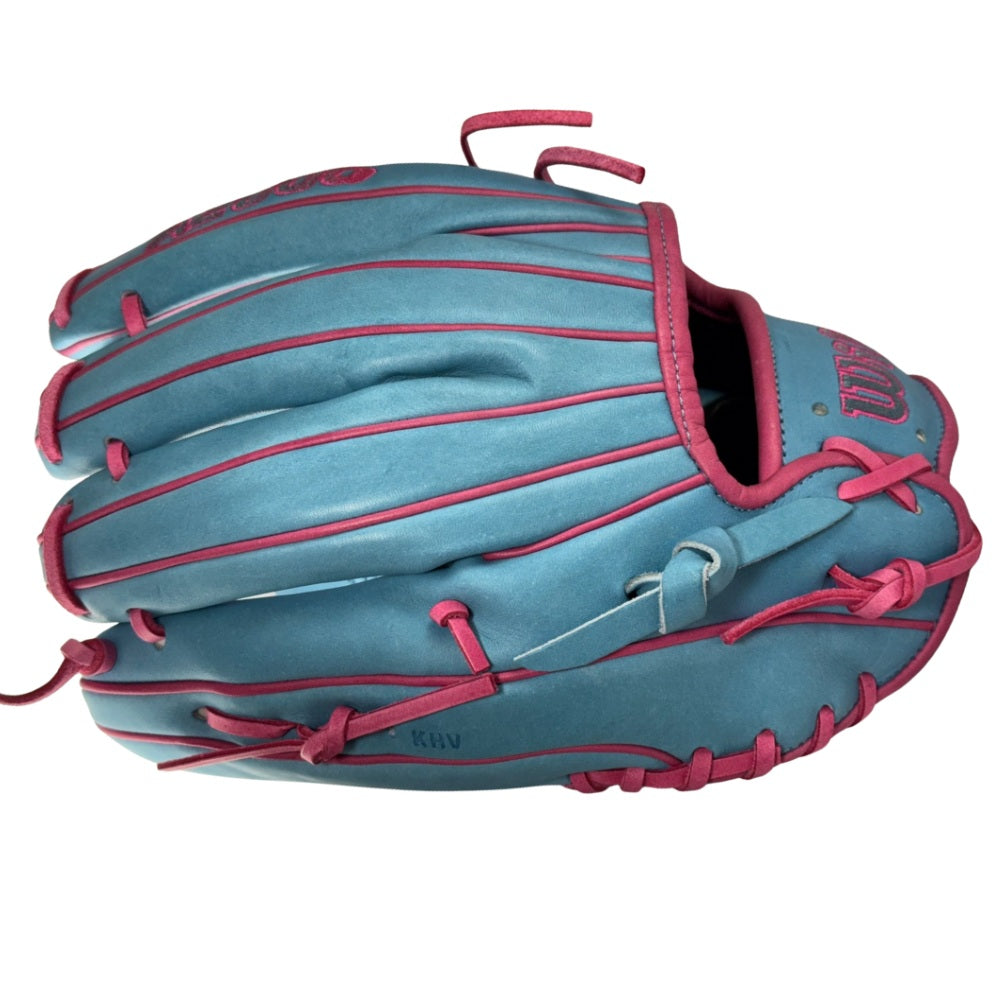 Wilson Custom A2000® 1785 Columbia Blue and Pink  11.75” Infield Baseball Glove