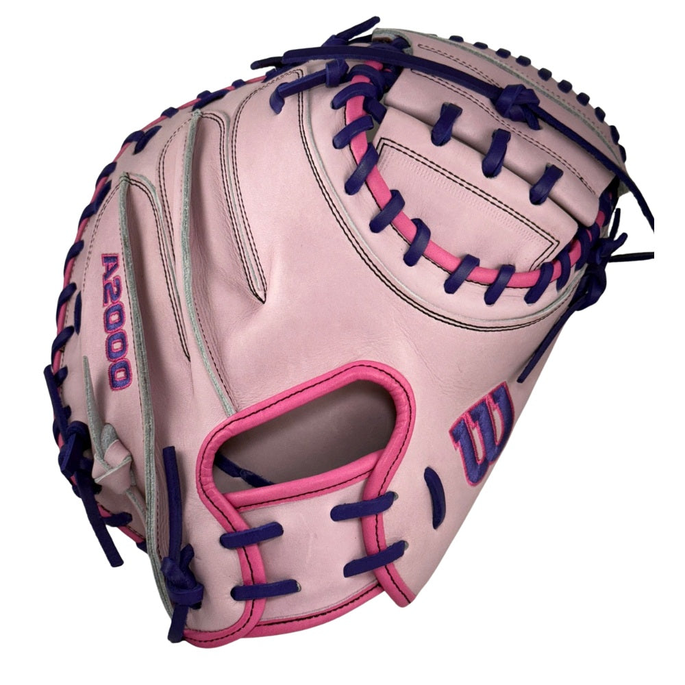 Wilson Custom A2000 Lavender, Pink, and Purple CM33 33" Catcher's Mitt