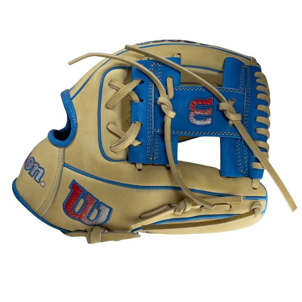 Wilson Custom A2000 DP15 Blonde and Autism Blue 11.5" Infielders Glove