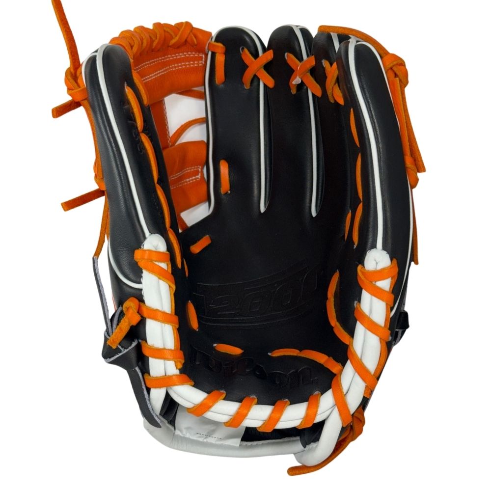Wilson Custom Black and Orange A2000 1788 11.25” Infield Baseball Glov