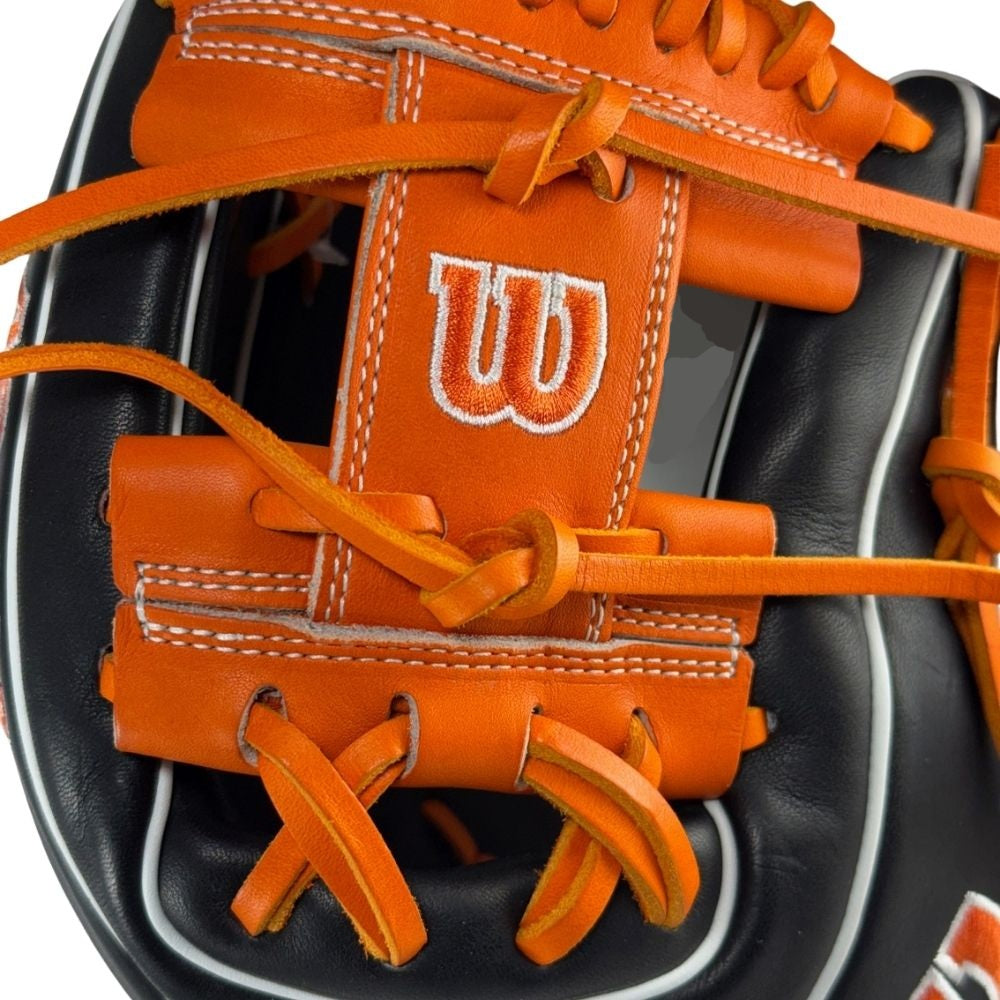 Wilson Custom Black and Orange A2000 1788 11.25” Infield Baseball Glov