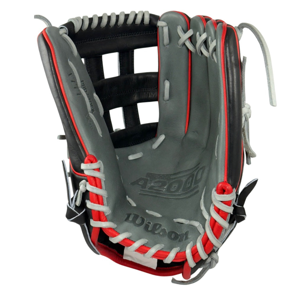 Wilson Custom A2000 1777 Black/Red/Gray 12.75" Outfield Glove