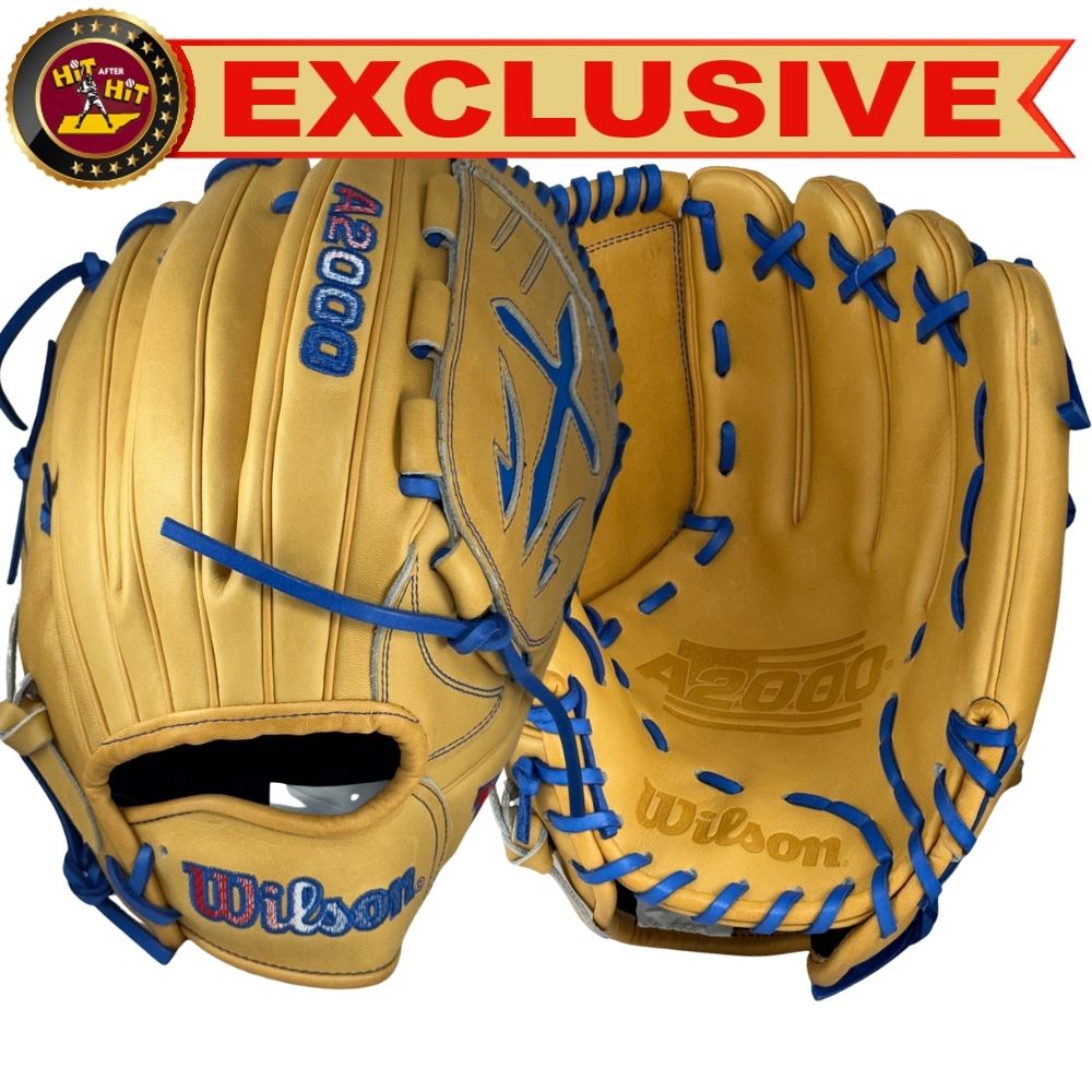 Wilson Custom A2000® B23 Vintage Tan and Royal 12” Pitcher’s Baseball Glove