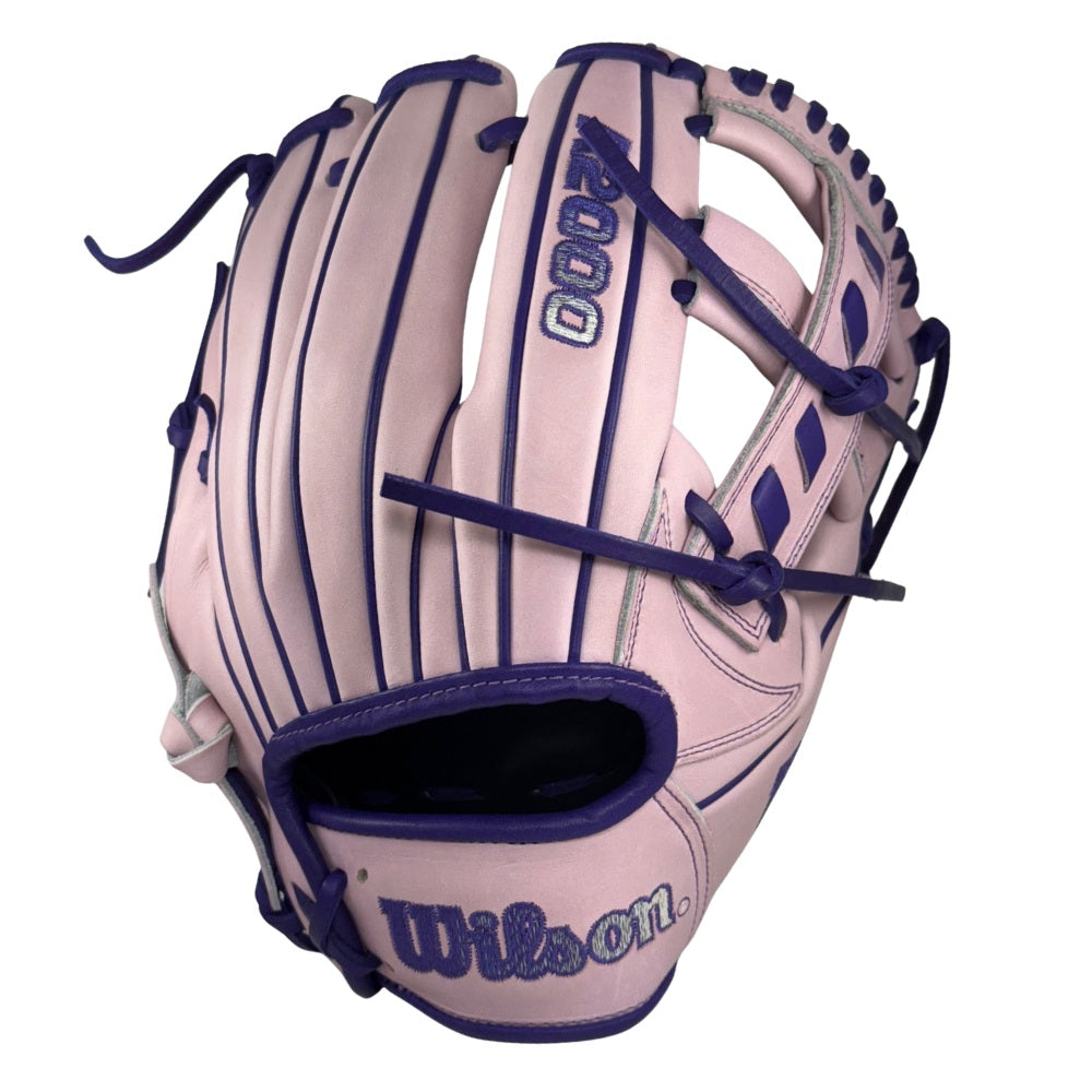 WILSON CUSTOM A2000 LAVENDER AND PURPLE 1716 11.5” INFIELD BASEBALL GLOVE