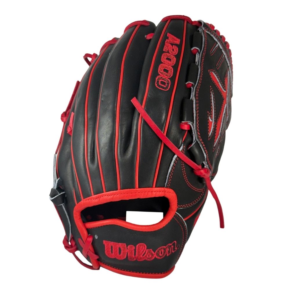 Wilson Custom A2000® B23 Black and Red 12” Pitcher's Baseball Glove