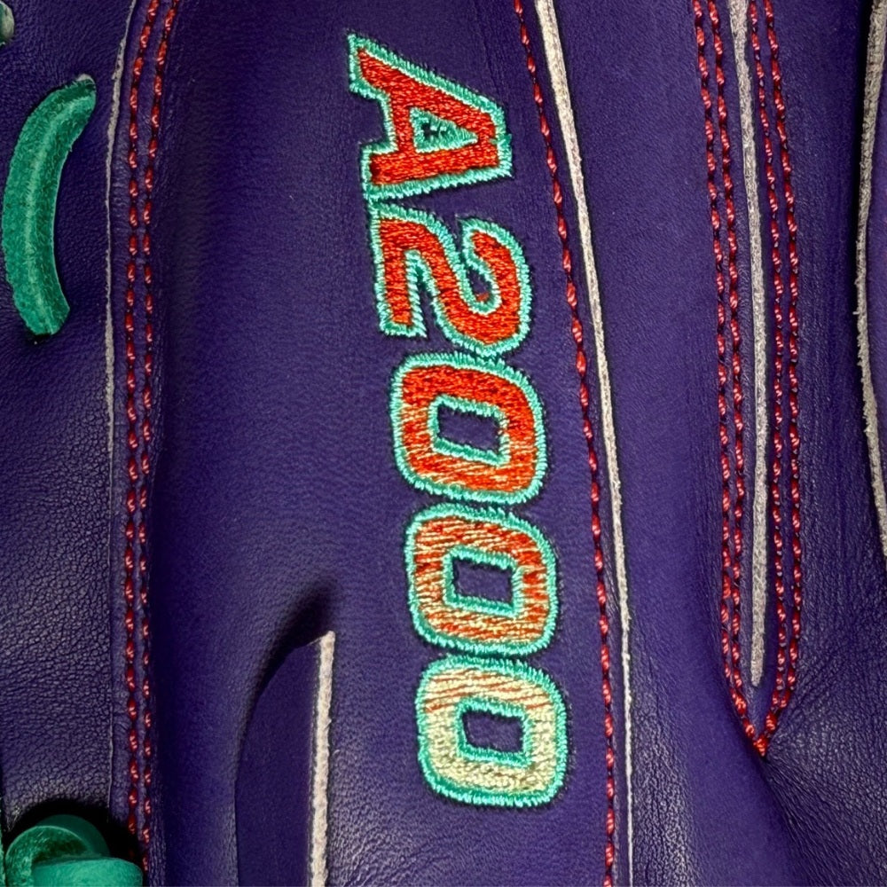 Wilson Custom A2000 Purple and Teal CM33 Catcher's Mitt