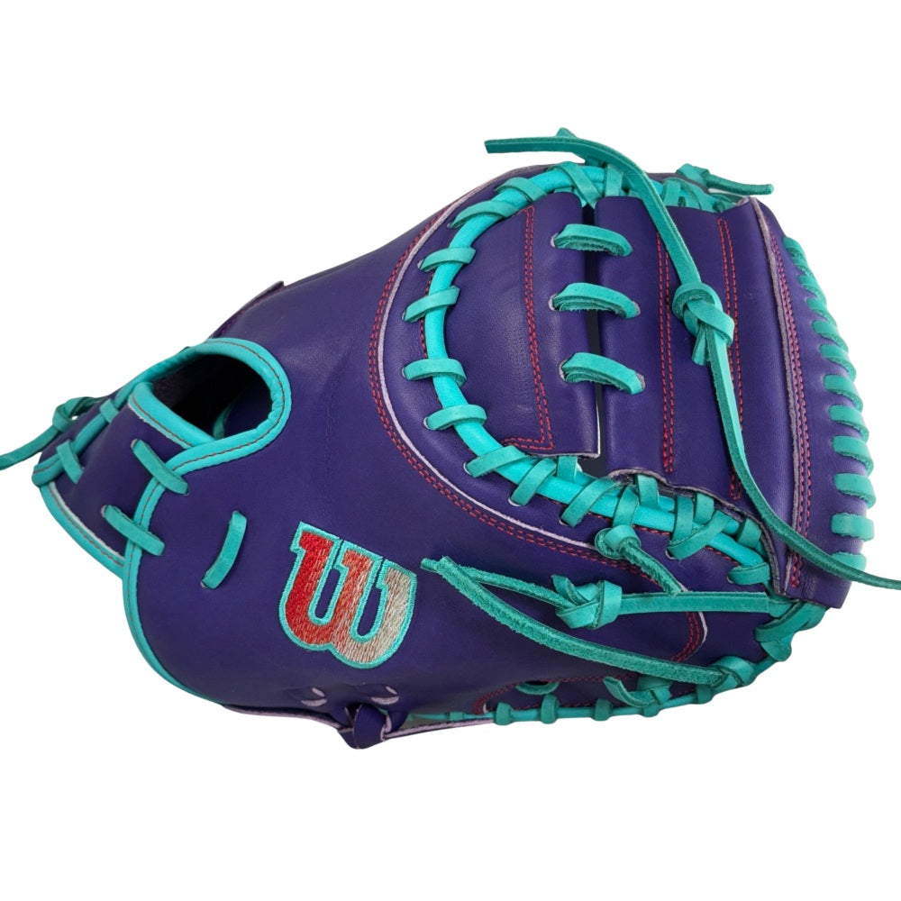 Wilson Custom A2000 Purple and Teal CM33 Catcher's Mitt