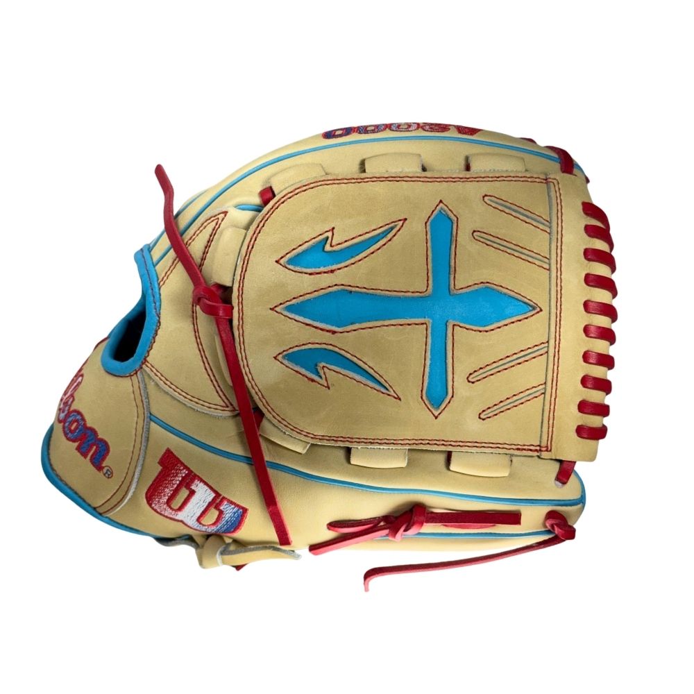 Wilson Custom A2000® B23 Blonde and Tropical Blue 12” Pitcher’s Baseball Glove