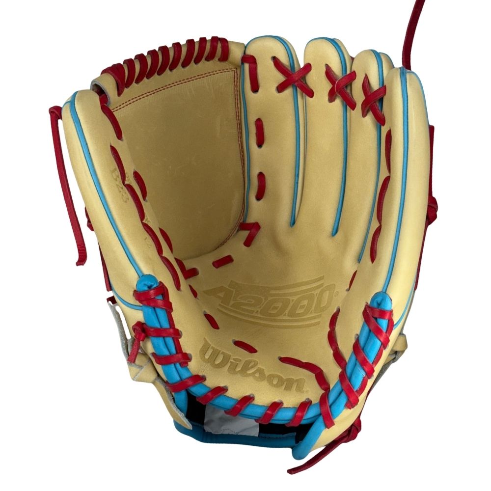 Wilson Custom A2000® B23 Blonde and Tropical Blue 12” Pitcher’s Baseball Glove