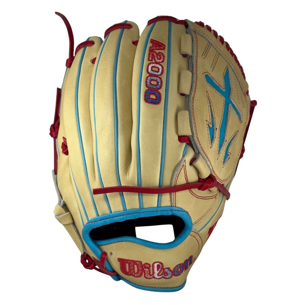 Wilson Custom A2000® B23 Blonde and Tropical Blue 12” Pitcher’s Baseball Glove