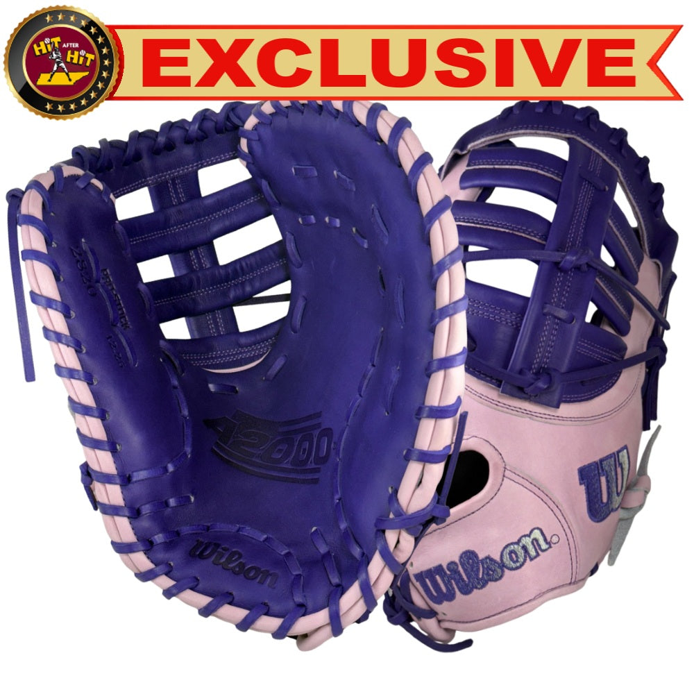 Wilson Custom A2000 2820 Lavender and Purple 12.25” Baseball First Base Mitt