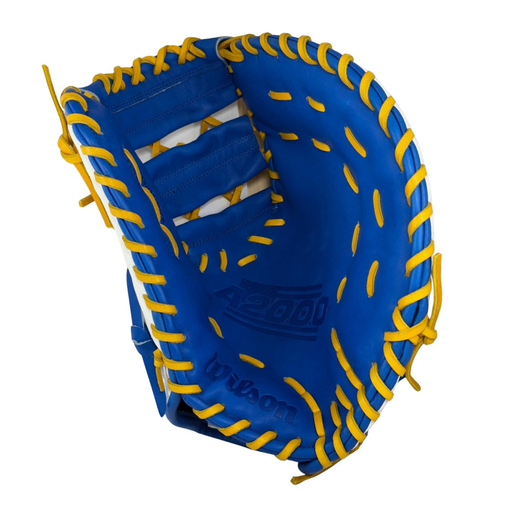 Wilson Custom A2000 1617 White and Royal 12.5” Baseball First Base Mitt