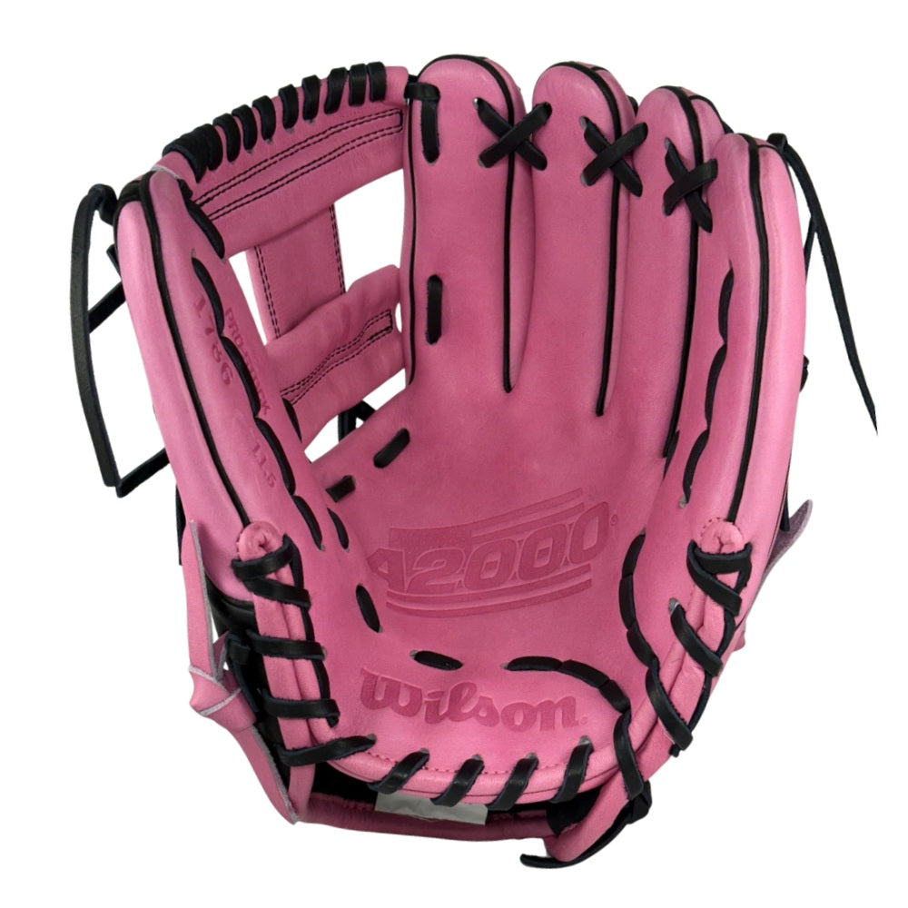 Wilson Custom A2000 1786 Pink and Black 11.5" Infield Glove