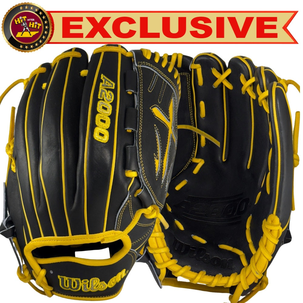 Wilson Custom A2000® B23 Black and Gold 12” Pitcher’s Baseball Glove