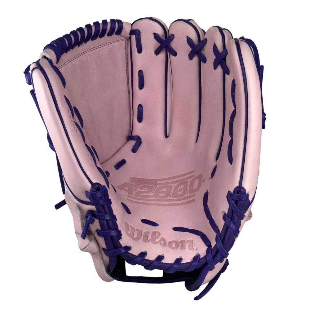 Wilson Custom A2000® B23 Lavender and Purple 12” Pitcher's Baseball Gl