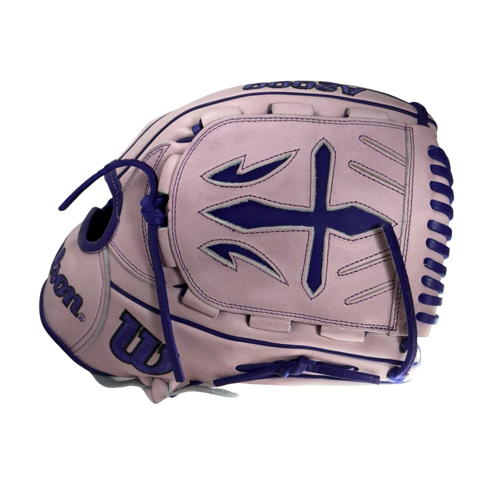 Wilson Custom A2000® B23 Lavender and Purple 12” Pitcher's Baseball Gl