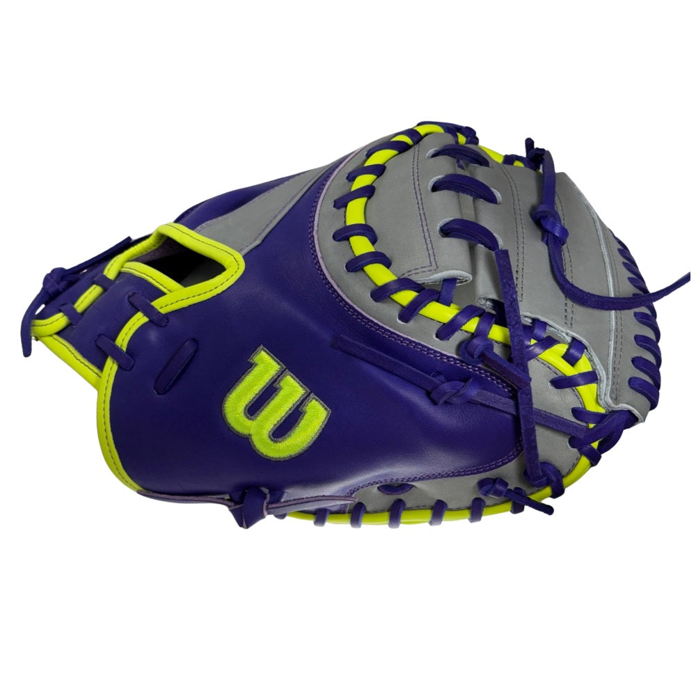 Wilson Custom Purple and Gray A2000 M1D 33.5” Baseball Catchers Mitt