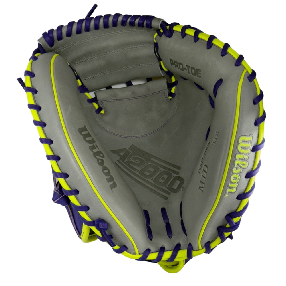 Wilson Custom Purple and Gray A2000 M1D 33.5” Baseball Catchers Mitt