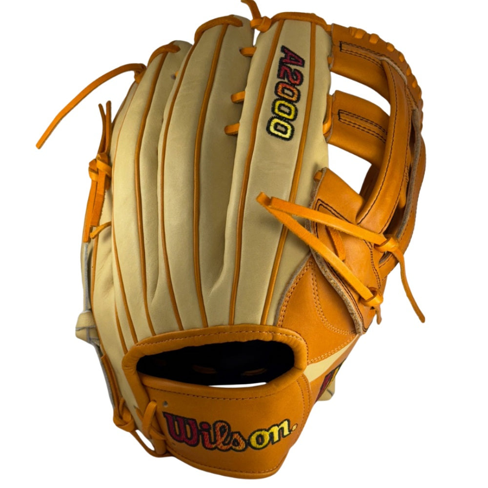 Wilson Custom A2000 Blonde and Orange Tan 1750 12.5” Outfield Baseball Glove (Copy)