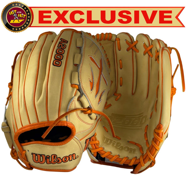 Wilson Custom A2000® B23 Blonde and Orange 12” Pitcher's Baseball Glov