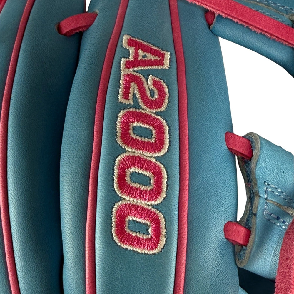 Wilson Custom A2000 1786 Victory Blue and Pink 11.5" Infield Glove