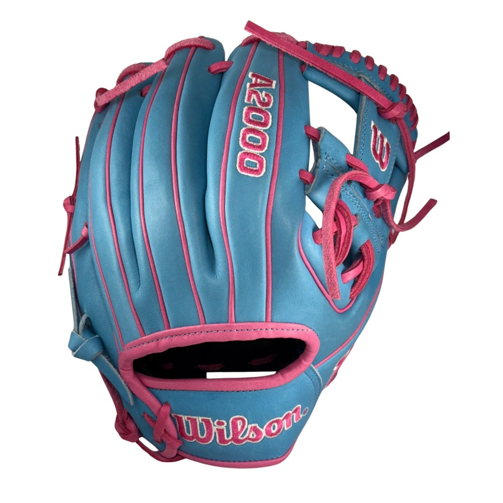 Wilson Custom A2000 1786 Victory Blue and Pink 11.5" Infield Glove