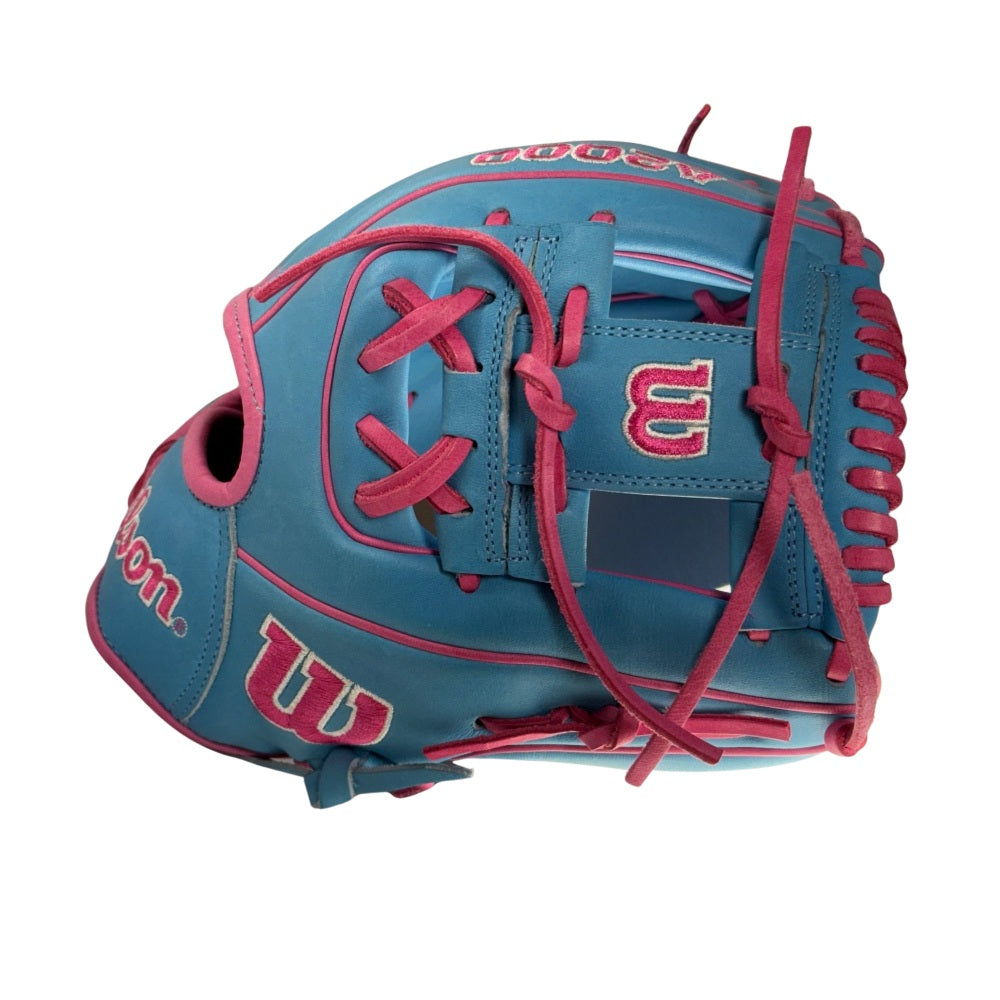 Wilson Custom A2000 1786 Victory Blue and Pink 11.5" Infield Glove