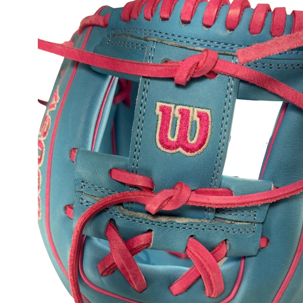 Wilson Custom A2000 1786 Victory Blue and Pink 11.5" Infield Glove