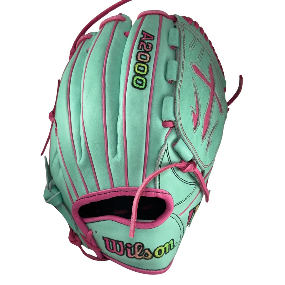 Wilson Custom A2000® B23 Seafoam and Pink 12” Pitcher’s Baseball Glove