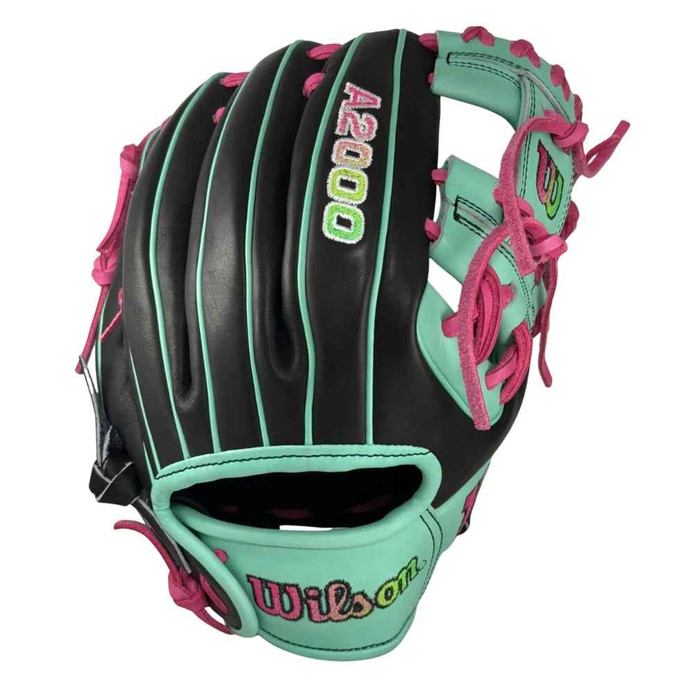 Wilson Custom Flamingo Balck and Seafoam A2000 PF88 11.25” Infield Baseball Glove