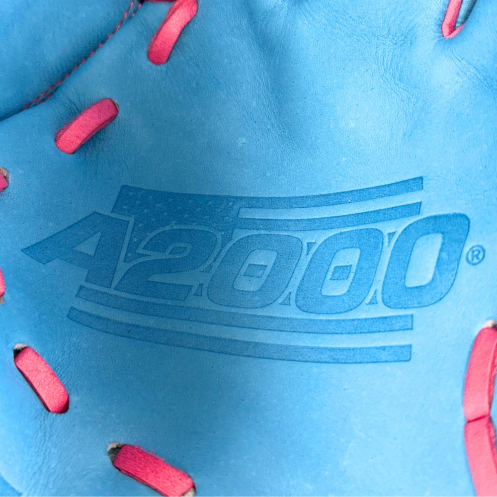 Wilson Custom A2000® B23 Victory Blue and Pink 12” Pitcher’s Baseball Glove (Copy)